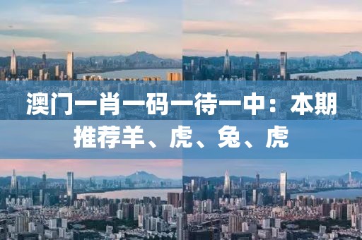 澳门一肖一码一待一中：本期推荐羊、虎、兔、虎