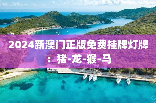 2024新澳门正版免费挂牌灯牌：猪-龙-猴-马