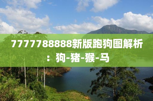 7777788888新版跑狗图解析：狗-猪-猴-马