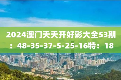 2024澳门天天开好彩大全53期：48-35-37-5-25-16特：18