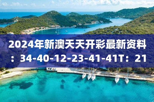 2024年新澳天天开彩最新资料：34-40-12-23-41-41T：21