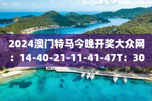 2024澳门特马今晚开奖大众网：14-40-21-11-41-47T：30