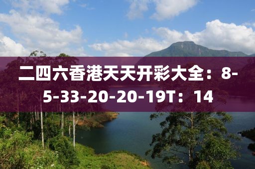 二四六香港天天开彩大全：8-5-33-20-20-19T：14
