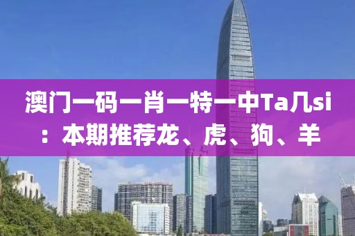 澳门一码一肖一特一中Ta几si：本期推荐龙、虎、狗、羊