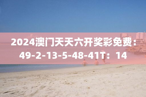 2024澳门天天六开奖彩免费：49-2-13-5-48-41T：14