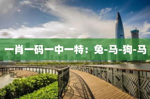 一肖一码一中一特：兔-马-狗-马