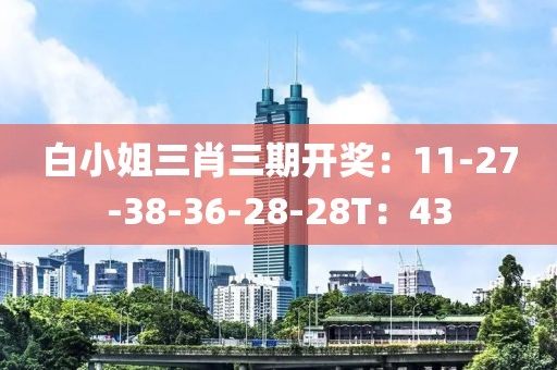 白小姐三肖三期开奖：11-27-38-36-28-28T：43